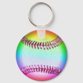 Cool PERSONALIZED Multicolor Softball-Sleutelhange Sleutelhanger (Achterkant)