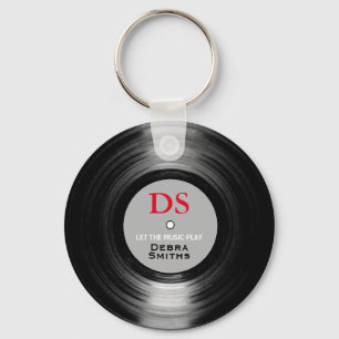 Cool Personalized Music Vinyl Record Sleutelhanger