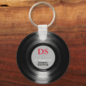 Cool Personalized Music Vinyl Record Sleutelhanger (Voorkant)