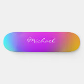 Cool Personalized Neon Ombre Persoonlijk Skateboard (Horizontaal)