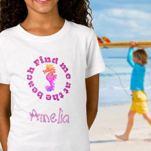 Cool Personalized Seahorse Beach T-Shirt