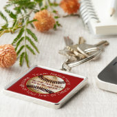 Cool Persoonlijke cadeaus van het Baseball-team, S Sleutelhanger (Zijkant)