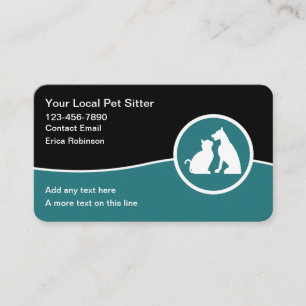 Cool Pet Sitter Visitekaartjes ontwerp