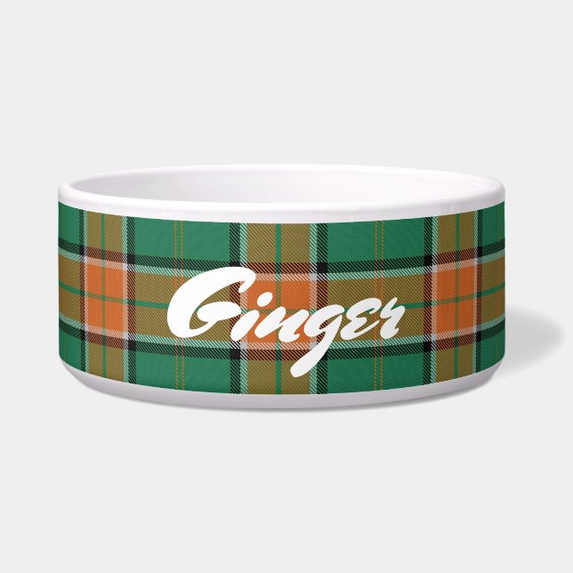Cool Pets Scottish Clan Pollock Tartan Voerbakje (Voorkant)