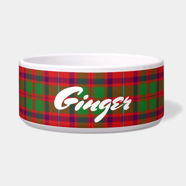 Cool Pets Scottish Clan Shaw Tartan Voerbakje (Voorkant)