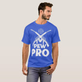 Cool Pew Pro Clay Pigeons Rifiles Pistool Lover T-shirt (Voorkant volledig)