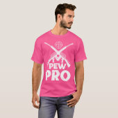 Cool Pew Pro Clay Pigeons Rifles Pistool Lover Vet T-shirt (Voorkant volledig)