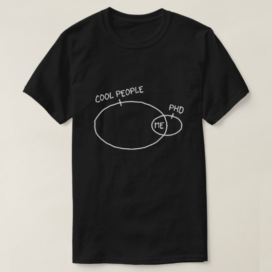 Cool PhD T-shirt (donkere kleur) (Design voorkant)
