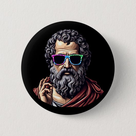 Cool Philosopher Ronde Button 5,7 Cm (Voorkant)