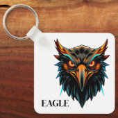 Cool Phoenix Eagle Mascotte Logo Sleutelhanger (Voorkant)
