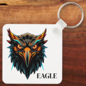 Cool Phoenix Eagle Mascotte Logo Sleutelhanger (Achterkant)
