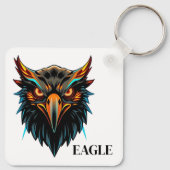 Cool Phoenix Eagle Mascotte Logo Sleutelhanger (Achterkant)