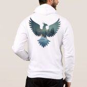 Cool Phoenix Kerstlandschap Hoodie (Achterkant)