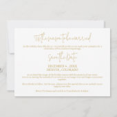 Cool Photo Christmas Wedding Elegant Modern Script Save The Date (Achterkant)