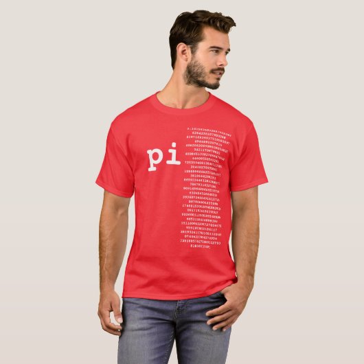 Cool Pi Value Funny Design Graphic-T-shirt T-Shirt (Voorkant volledig)