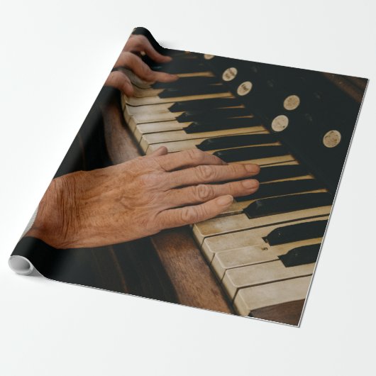 Cool Piano Artwork Cadeaupapier (Uitgerold)