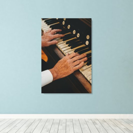 Cool Piano Artwork Canvas Afdruk (Insitu (Houten vloer))