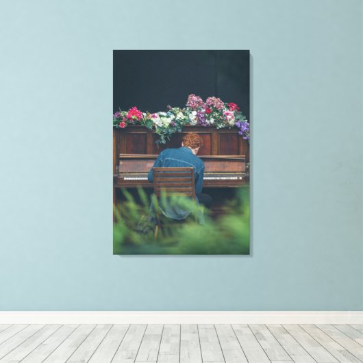 Cool Piano Artwork Canvas Afdruk (Insitu (Houten vloer))