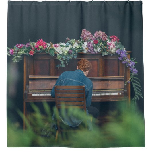 Cool Piano Artwork Douchegordijn (Voorkant)