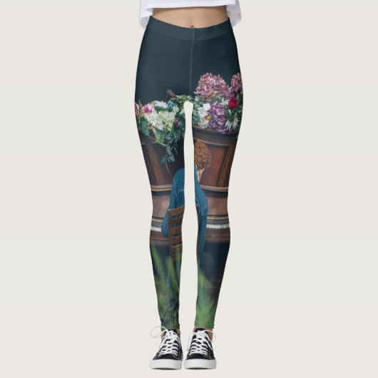 Cool Piano Artwork Leggings (Voorkant)