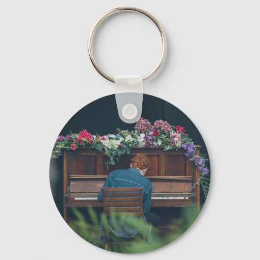 Cool Piano Artwork Sleutelhanger (Voorkant)