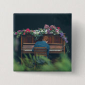 Cool Piano Artwork Vierkante Button 5,1 Cm (Voorkant)