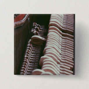 Cool Piano Artwork Vierkante Button 5,1 Cm
