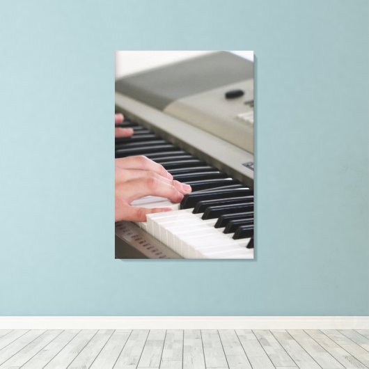 Cool Piano Canvas Afdruk (Insitu (Houten vloer))
