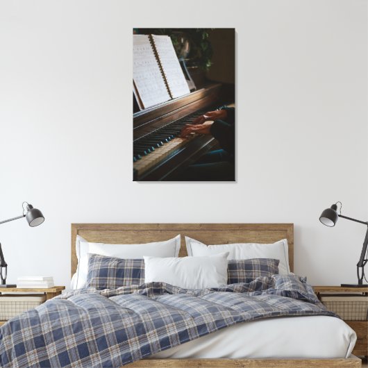 Cool Piano Canvas Afdruk (Insitu (Slaapkamer))