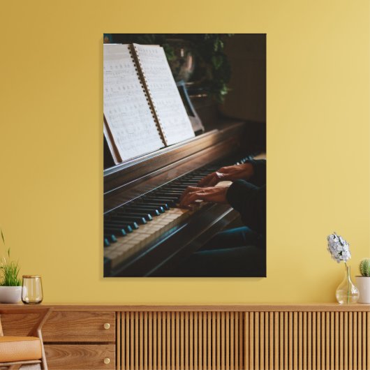 Cool Piano Canvas Afdruk (Insitu (Woonkamer))