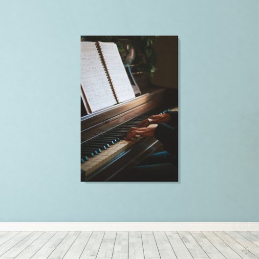 Cool Piano Canvas Afdruk (Insitu (Houten vloer))