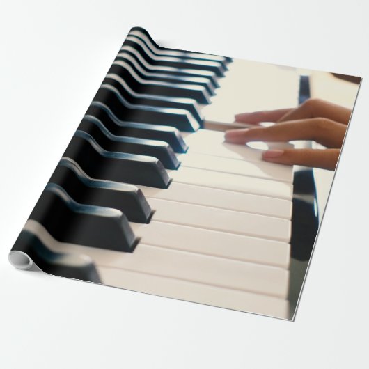 Cool Piano Design Cadeaupapier (Uitgerold)