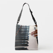 Cool Piano Design Crossbody Tas (Achterkant)