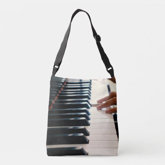 Cool Piano Design Crossbody Tas (Achterkant)