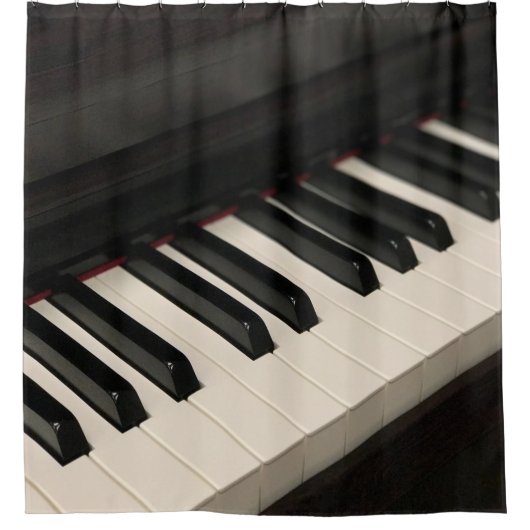 Cool Piano Design Douchegordijn (Voorkant)