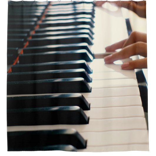 Cool Piano Design Douchegordijn (Voorkant)