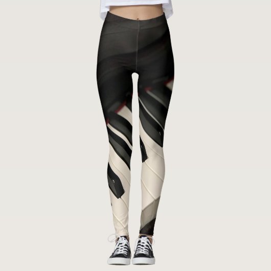 Cool Piano Design Leggings (Voorkant)