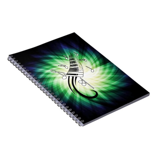 Cool Piano Design Notitieboek (Rechterzijde)