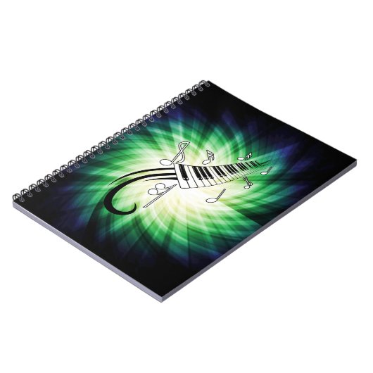 Cool Piano Design Notitieboek (Linkerzijde)