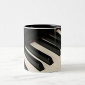 Cool Piano Design Tweekleurige Koffiemok (Center)