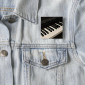 Cool Piano Design Vierkante Button 5,1 Cm (In situ)