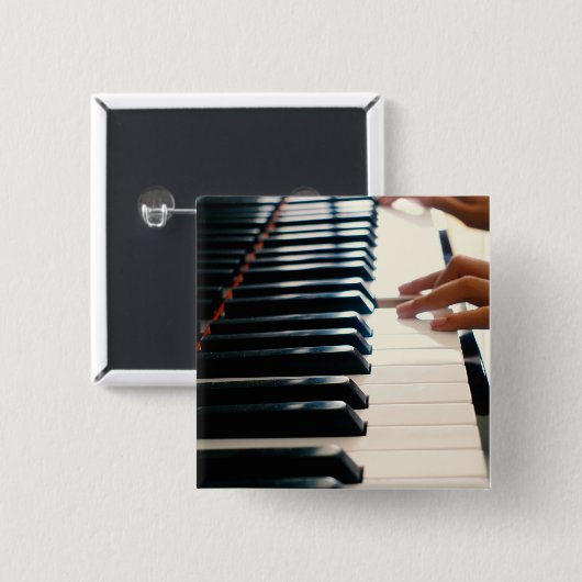 Cool Piano Design Vierkante Button 5,1 Cm (Voorkant /achterkant)