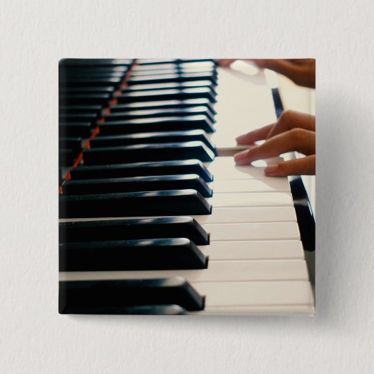 Cool Piano Design Vierkante Button 5,1 Cm (Voorkant)