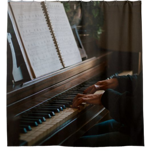 Cool Piano Douchegordijn (Voorkant)