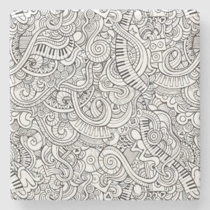 Cool Piano en Keyboard Musical Thmed Stenen Onderzetter