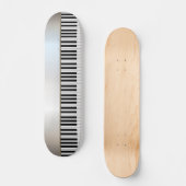 Cool Piano Keys, zilver Persoonlijk Skateboard (Voorkant)