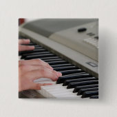 Cool Piano Vierkante Button 5,1 Cm (Voorkant)