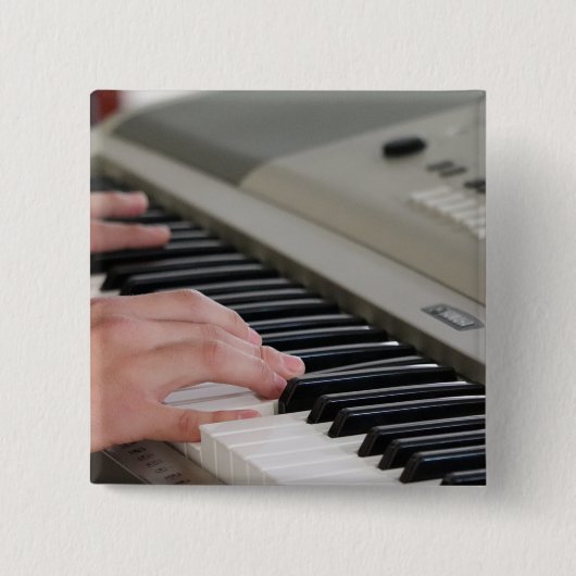 Cool Piano Vierkante Button 5,1 Cm (Voorkant)