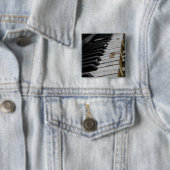 Cool Piano Vierkante Button 5,1 Cm (In situ)