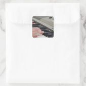 Cool Piano Vierkante Sticker (Tas)